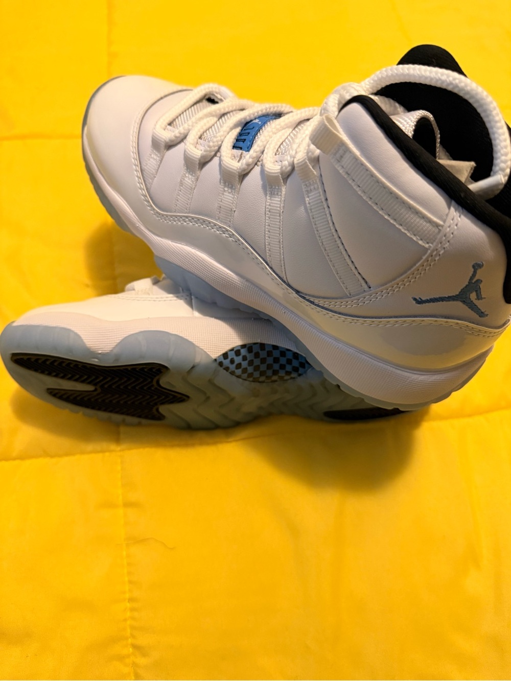 Nike Kids' High-Top Sneakers in White and Light Blue
